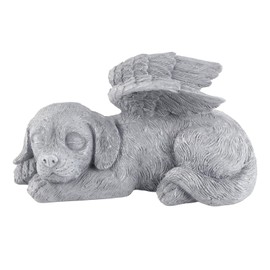Pet Garden Statue, Pet Memorial Statue Resin Sleeping Pet Angel Garden Sculpture for Pet Memorial Gifts and Pet Loss Gifts Dog Sleeping Angel for Pet Memorial Gravestone Ornament (Angel Dog)