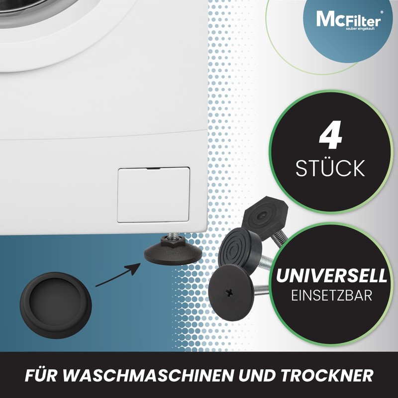 McFilter 4 Vibration Dampers for Washing Machines and Dryers Universal