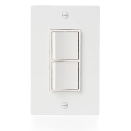 Panasonic EcoSwitch 2-Function On/Off Wall Switch for Exhaust Fan & Light, FV-WCSW21-W, Almond