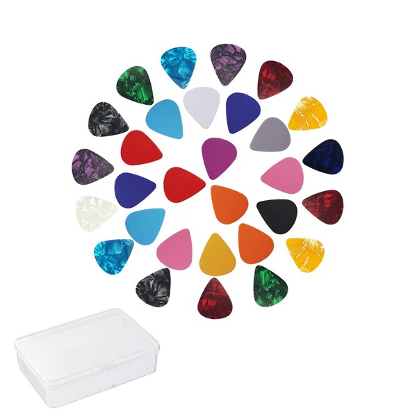 VIRAHYEM 30 Pieces Guitar Picks, 3 Different Thickness Non-slip Plectrums