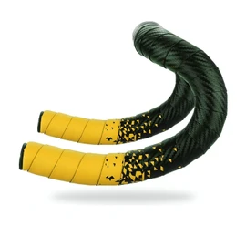 COZENTA Bicycle Bar Tape Drop Handle Road Bike with End Plugs, Left and Right Set (Yellow)
