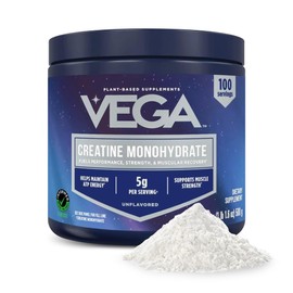 Vega Micronized Creatine Monohydrate Powder, Unflavored – 5g Pure Vegan Creatine for Men & Women, Strength, Performance & Muscle Growth, 100 Servings (17.6 oz)