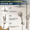 Ryamen Dual Shower Head Combo, Brushed Nickel 8'' High Pressure