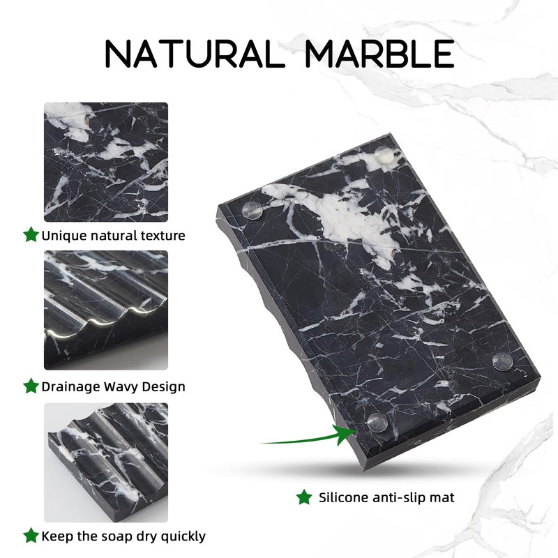 Real Luxurious Natural Marble Soap Dish for Shower,soap Dish for