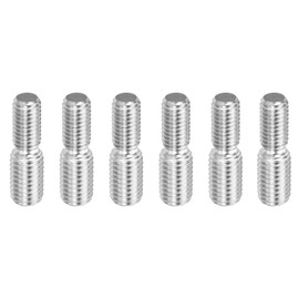 PATIKIL M10x20 to M12x20 Double End Threaded Stud Screw Bolt, 6 Pack 304 Stainless Steel Rod Bolts Thread Reducer Adapter for Furniture Hardware, 40mm Long