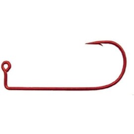 Mustad 32570 Red Wire Jig Hooks 100 Pack - Works Great with Do It Molds (2/0)