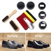Shoe Shine Kit with PU Leather Sleek Elegant Case, Travel