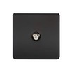 Knightsbridge SF0150MB (Non-Isolated) Screwless 1-Gang Sat Tv Outlet, Matt Black