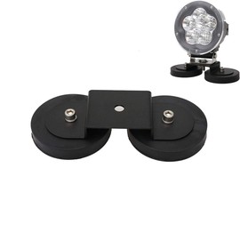 Universal-fit Ultra Strong Power Magnet Mounting Base/Magnetic Mount Holder for LED Offroad Light/Work Light/Offroad Light Bar on Roof/Hood of Trucks & SUVs, w/Rubber Pad to Prevent Scratches, 1 Pack