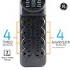 GE 7-Day Programmable Power Strip with Digital Timer, 8 Grounded