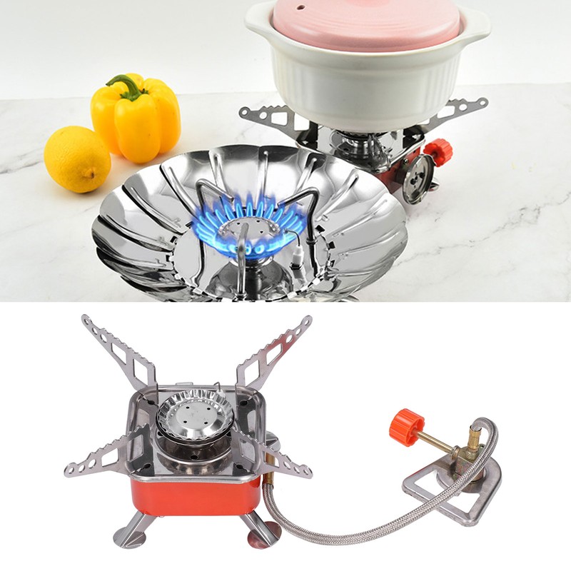 Foldable Camping Stove Stainless Steel Aluminum Alloy Portable Backpacking Stoves