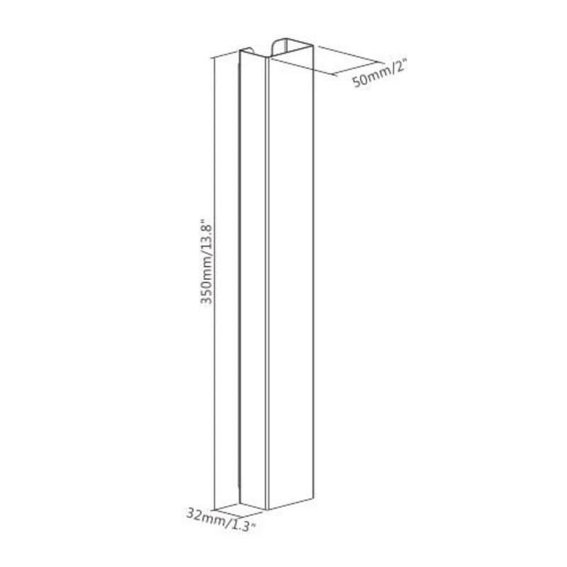 Brateck 42173 Magnetic Cable Management Channel, White, 350 x 32