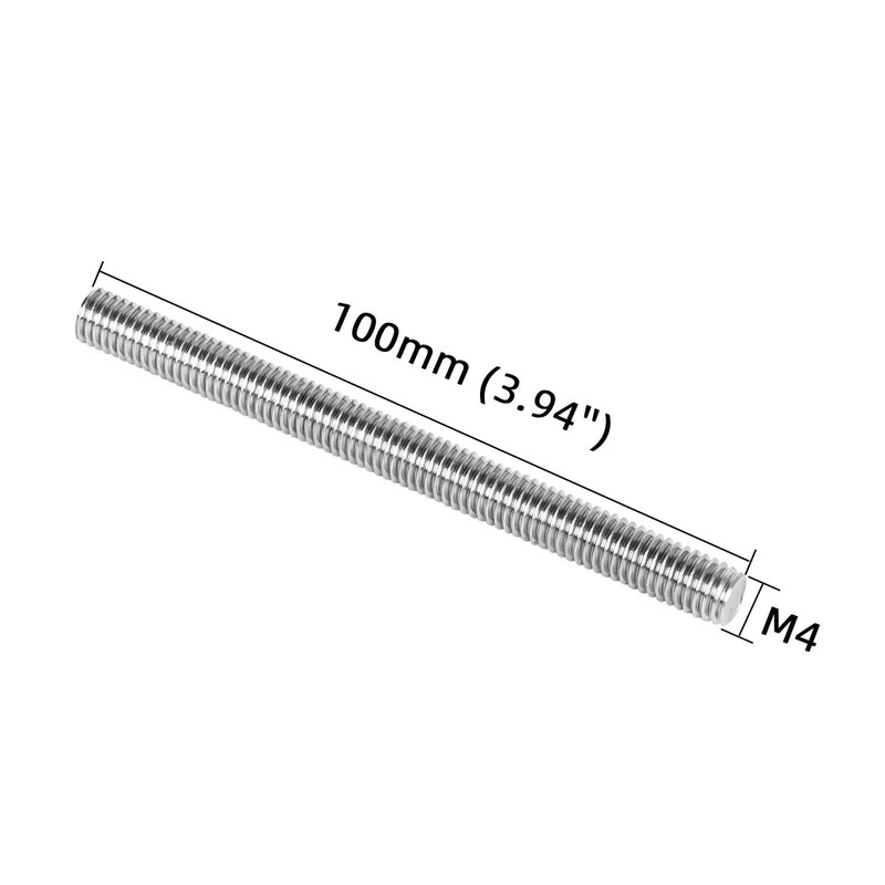 MewuDecor M4-0.7 x 100mm Fully Threaded Rod, Long Threaded Screw,
