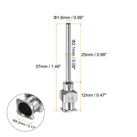 sourcing map 12pcs 14Gauge Stainless Steel Dispensing Needles, 1" All Metal Glue Needle Tube Blunt Tips Luer Lock for Thick Liquids, Ink, Glue, Lab Use