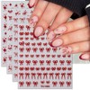 Multiple Shapes Bow Star Nail Stickers Red Bows Stars Nail