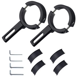 Motorcycle Headlight Bracket 38-60mm - Headlight Mount Motorcycle for Handlebar/Fork/Crashbar - M Motorcycle Light Bracket for Auxiliary & Fog Lamps - Black, Includes Allen Key