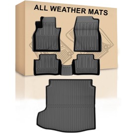 Floor Mats & Cargo Liner Compatible with 2019-2025 Mazda 3 (Only for Sedan) - Custom Fit TPE Heavy Duty Floor Liners & Trunk Mat - All Weather Car Mats for Mazda 3 2019-2025 Accessories