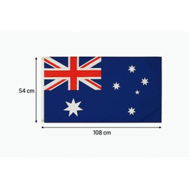 54x108cm Australian Flag - Premium Outdoor Aussie Flag for National Pride & Sports, Heavy-Duty, Fade-Resistant, with Eyelets, Perfect for Australia Day Celebrations (2)
