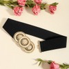 Chamqueen Wide Elastic Stretch Waist Belt Vintage Boho Disc Waistband