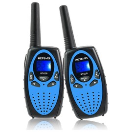 Retevis RT628 Kids Walkie Talkies, Long Range 2 Way Radio 22 Channel, Durable Toy Birthday Gifts for 6-12 Year Old Boys and Girls, Handheld Walkies Talkie for Outside Hiking Camping(Black Blue 1 Pair)