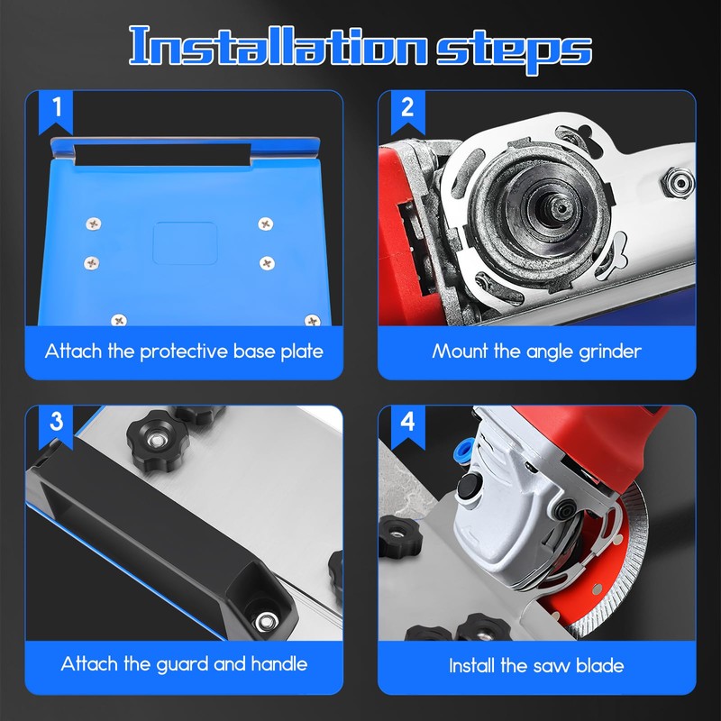 Angle Grinder Stand for Tile 45° Chamfer Cutting, 45° Angle