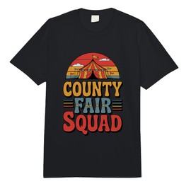 County Fair Squad Retro Sunset Vintage Circus Logo Comfort Colors Adult Heavyweight T-Shirt