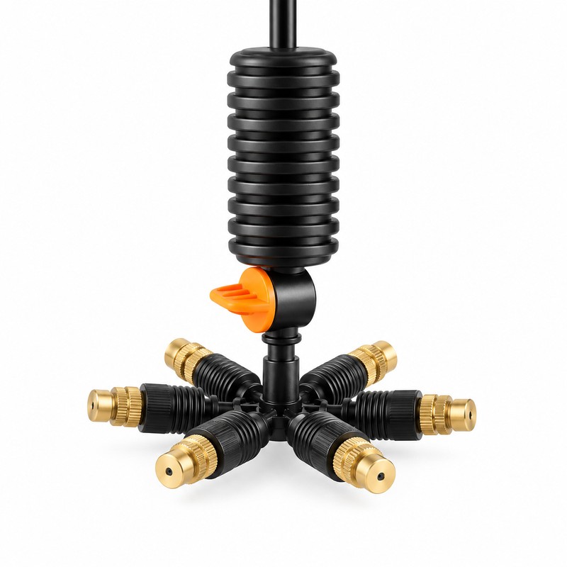 7-Way Garden Misting Nozzle Kit – 7 Brass Sprayers with