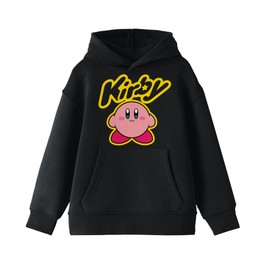 Bioworld Kirby Logo and Character Boy's Black Sweatshirt-XS