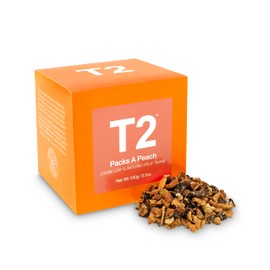 T2 Tea Fruit Tea, Packs a Peach Loose Leaf Fruit Tea in Box, 100 g, 1 x 100 g