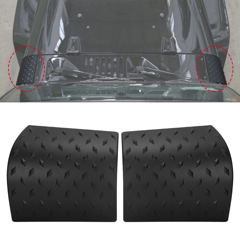 2Pcs Engine Hood Body Armor Cowl Side Cover Trim Fit