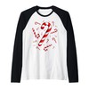 Candy Cane Christmas Candy Matching Family Raglan Baseball Tee