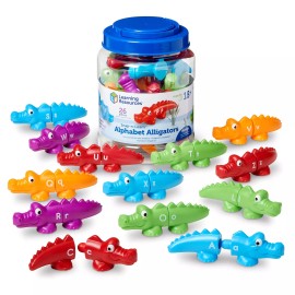 Learning Resources Snap n Learn Alphabet Alligators Educational Toy Set for Kids 18 Months and Up