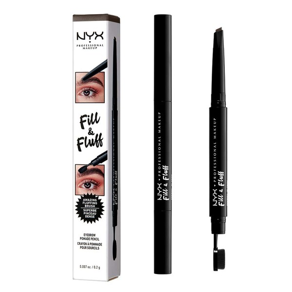 NYX PROFESSIONAL MAKEUP Fill & Fluff Eyebrow Pomade Pencil, Brunette