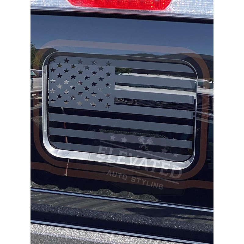 ELEVATED AUTO STYLING - Rear Middle Window American Flag Decal