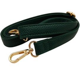 PU Leather Strap for Bag, Green, Adjustable Women's Bag Straps with Carabiner Gold, 80-125 cm Carry Strap, Bag for Women, Crossbody Strap, 2.5 cm, 1815