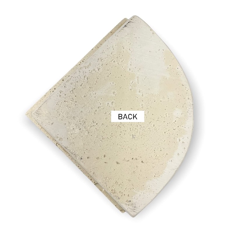 Tenedos Premium Quality Classic Cream Travertine Resin Corner Shelf -