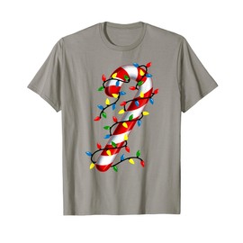 Candy Cane Christmas Lights Blue Green Red and White Costume T-Shirt