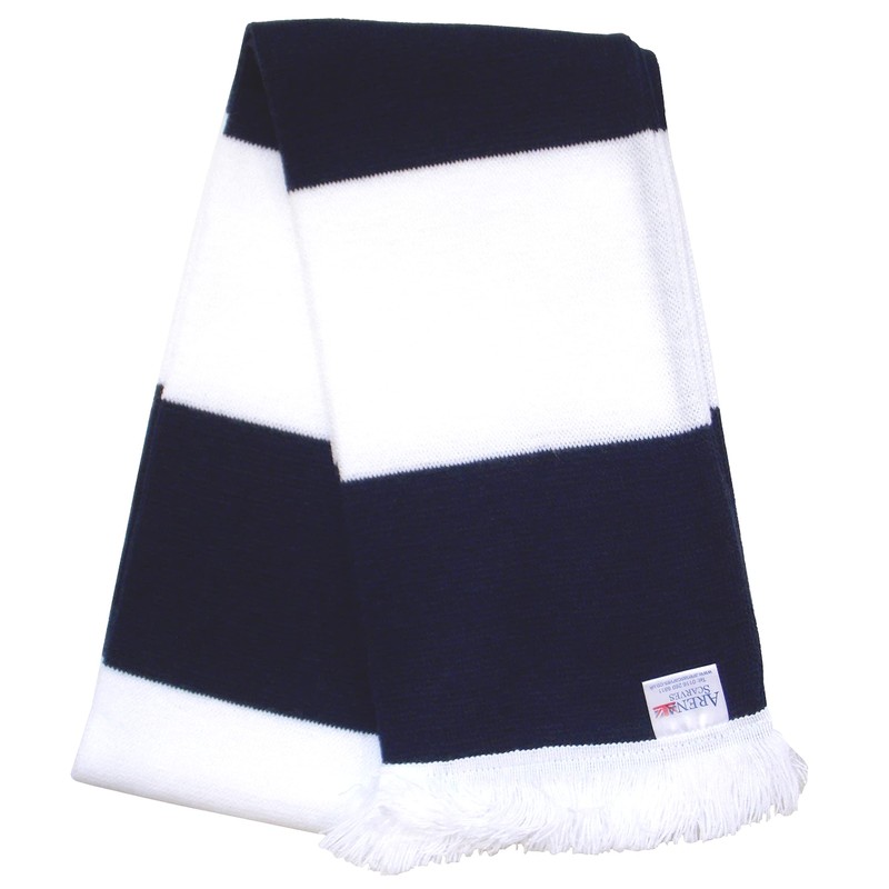 Spurs Fans Navy and White Traditional Bar Scarf