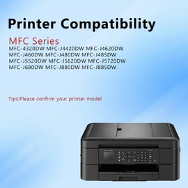 LC203XL High Yield Ink Cartridges Compatible for Brother LC203 LC201 Ink Cartridge Work with MFC-J480DW MFC-J880DW MFC-J4420DW MFC-J680DW Printer (BK/C/M/Y, 4 Pack)