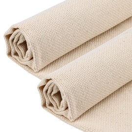 LUTER 2 Pieces 67 x 50 cm Sewing Fabric Cotton Monk Fabric for Punch Needle, Carpet Needle and Clamp Needle