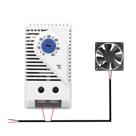 QANYEGN Mechanical Thermostat Switch, Adjustable Thermostat, Electric Mechanical Thermostat for Heaters, Filter Fans, Adjustable 0℃ to 60℃(KTS011)