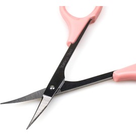 Tijeras con tapa - Cuidado personal - Recortadora de pelo - Facial, vello de nariz, cejas, bigote y aseo de barba - Borde curvado, gorra corta rosa