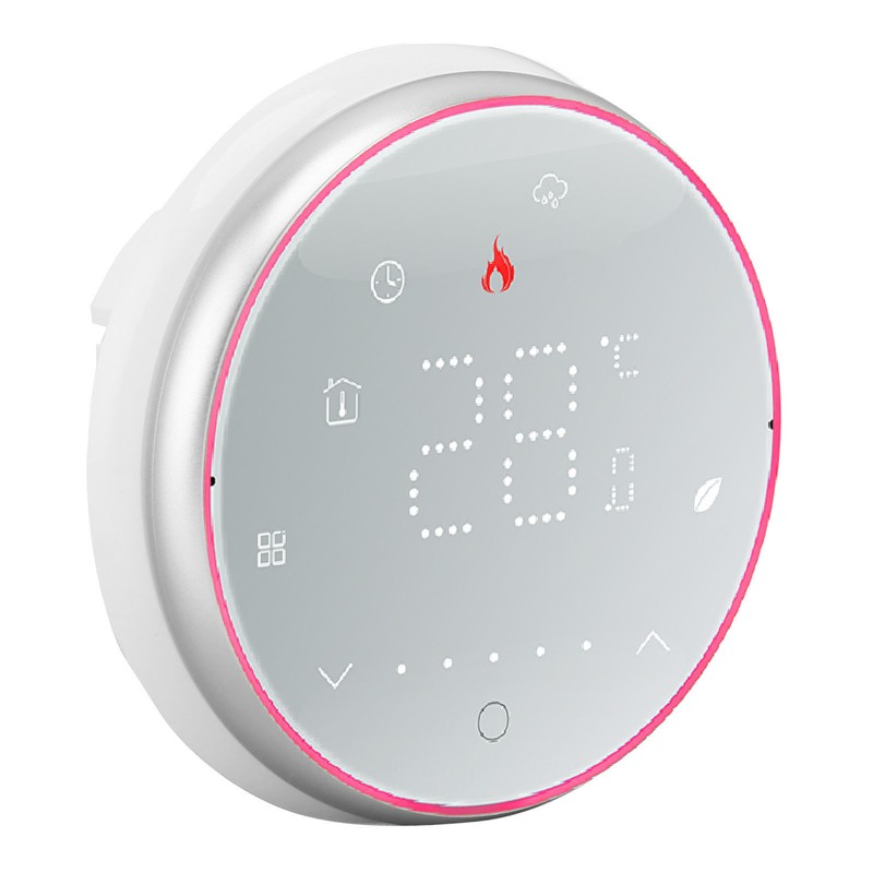 Smart Thermostat 1 Week Programmable LED Display Recessed Round Digital