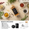 EDELHAUS® Square Spice Jars with Bamboo Wooden Lid (Pack of