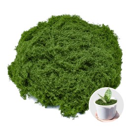 Musgo Verde Falso de 7 Oz, Musgo Artificial Decorativo para Manualidades, Musgo Artificial Oscuro para Centros de Mesa, Decoración de Bodas, Fiestas, Jardines de Hadas Y Flores.
