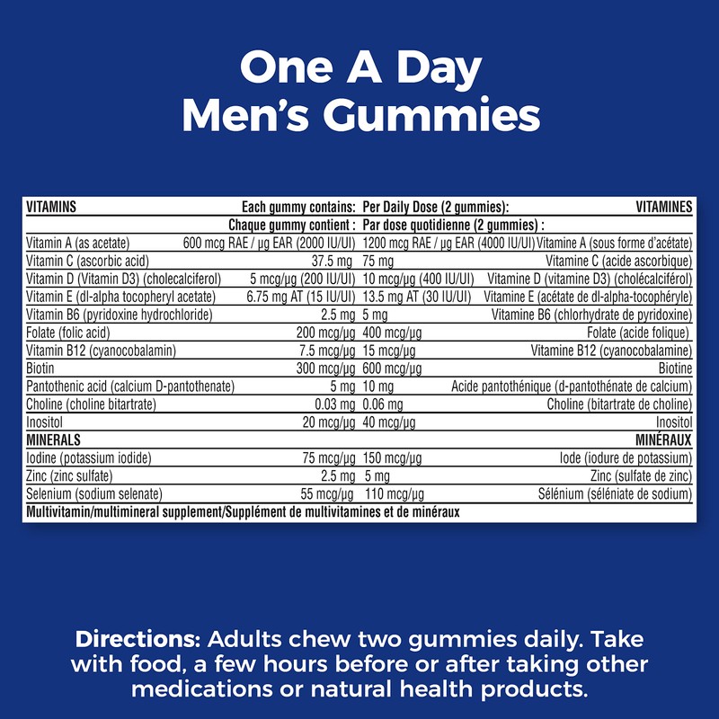 One A Day Men's Multivitamin Gummies - Daily Gummy Vitamins