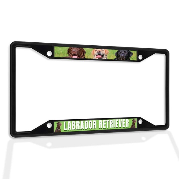 Fastasticdeals Metal Insert License Plate Frame Labrador Retriever Pet Animal