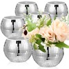 6 Pieces Disco Ball Flower Vase Mirror Disco Ball Glass