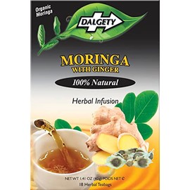Dalgety Moringa with Ginger Herbal Infusion 40g Cartons 100% Natural, Caffeine Free Tea – Our Ginger and Smooth Moringa Flavour is Packed with Unique Health Benefits (3 Pack)