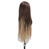 Blonde Gray Gradient Wig Hair Mannequin Head Hairdressing Styling Training